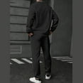 thumbnail image 6 of YueHuiYing Men's Solid-Color Casual Loose Sports Corduroy Pocket Drawstring Long Pants Button Long Sleeve Turndown Collar Top Sets, 6 of 6