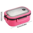 thumbnail image 2 of Double-layer Bento Box Japanese-style Microwave Lunch Box Office Worker Reducing Meal Divided Lunch Box with Utensils Spoon and Fork Bundle Divider Salad Box for Men Women, 2 of 6