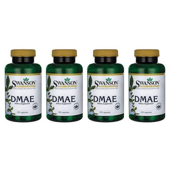 Swanson DMAE Complex 130 Milligrams 100 Capsules (4 Pack)