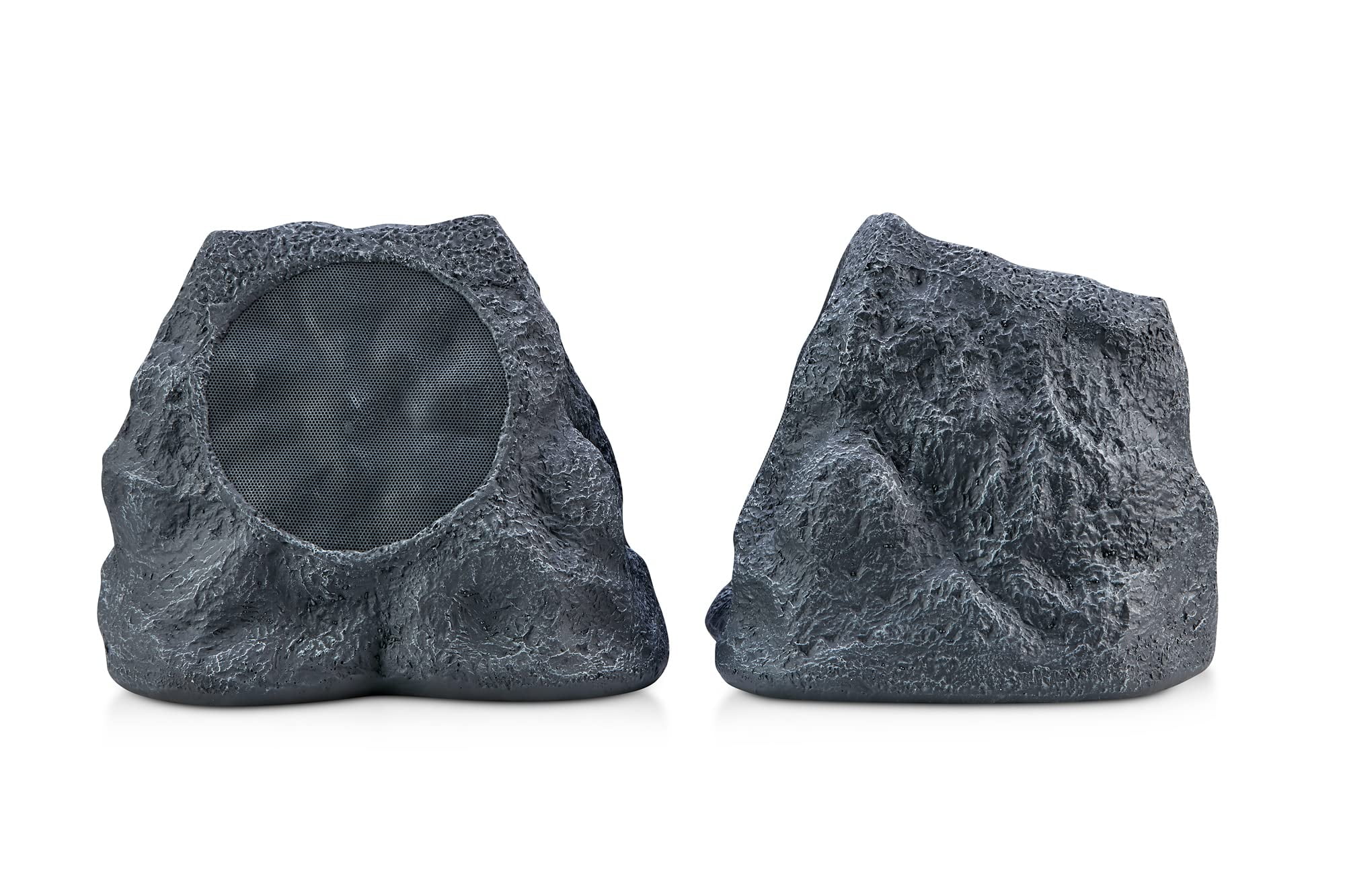 SoundPRO SPS-4000-SL SPS-4000 5-In. 14-Watt-RMS Solar-Rechargeable Bluetooth Multi-Link Nexus Rock Speakers (Slate Gray)