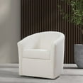 thumbnail image 3 of Odessa Barrel Style Swivel Accent chair in Ivory Performance Fabric, 3 of 9