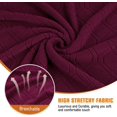 thumbnail image 3 of SHILIU-Oversized Recliner Chair Cover, 4-Pieces Stretch Recliner Covers for Recliner Chair Soft Reclining Chair Slipcover Jacquard Pattern Furniture Protector for Dogs Cats(Burgundy), 3 of 4