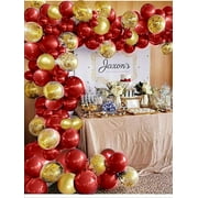 Red Balloons, 106pcs Balloon Garland Arch Kit, Red and Gold Balloons for Birthday Wedding Bridal Shower Bachelorette Engagement Anniversary Baby Shower Party Balloons Decoration