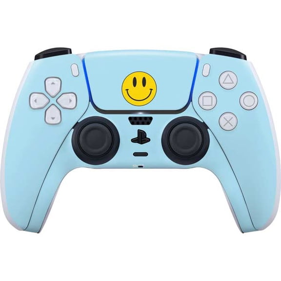 Skinit Blue Happy Face PS5 Controller Skin