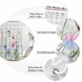 thumbnail image 6 of Spring Floral Waterproof Fabric Shower Curtain,Wildflowers Herbs Summer Botanical Plaid Waterproof Fabric Shower Curtain for Bathroom Curtains Bathtubs Shower Curtains with 12 Hooks Extra Long 72x96, 6 of 8