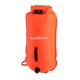 thumbnail image 2 of Boya de natación impermeable Bolsa seca Dispositivo de flotación inflado y cinturón para nadar en aguas abiertas, kayak, surf, snorkel, buceo, deporte - Fluo Orange, 36x72cm Sunnimix Boya inflable de nadar, 2 of 8