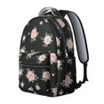 thumbnail image 2 of Pioneer Flower Floral Print Pattern Backpack for School, Cute School Bag with Adjustable Shoulder Straps and Padded Back, 15.3"x11"x7.1", 2 of 5