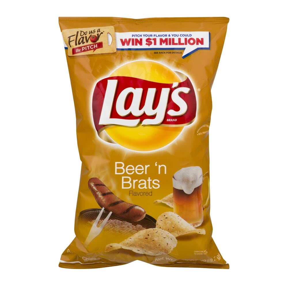Lay's Beer 'N Brats Potato Chips, 7.75 Oz.