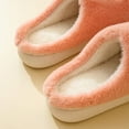 thumbnail image 4 of Xfvqtps Mens and Womens Furry Slippers Fluffy Plush Cute Rainbow Memory Foam Thick Bottom Soft Sole Comfortable Non-Slip Warm Winter Home Slippers Pink, 4 of 7