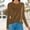 Coffee, variant on Women Crew Neck Long Sleeve Women's Tank Tops Oversized Breathable Loose Solid Color Womens Blouses Dressy Comfy for City Sightseeing Coffee XXXXL