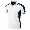 thumbnail image 2 of H2H Mens Cool Dry Compression Short Sleeve Polo T-Shirts WHITE US 3XL/Asia 4XL (CMTTS267), 2 of 6