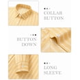 thumbnail image 3 of Vividaire Button Down Shirts for Women Long Sleeve Collared Striped Work Business Casual Office Blouses Tops with Pocket, 3 of 9