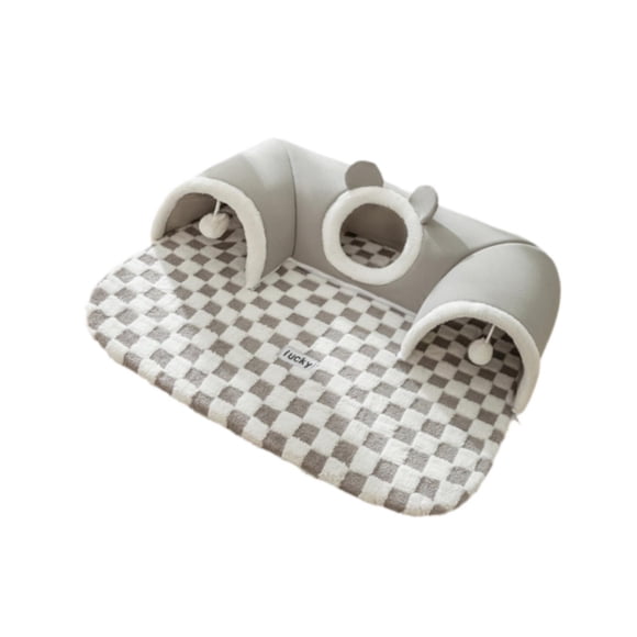 tredstone Playhouse Toy Shape Cat Tunnel Providing Ample Hiding Spaces And Fun Exploration For Pets Offer Most Interactive Fun gray M