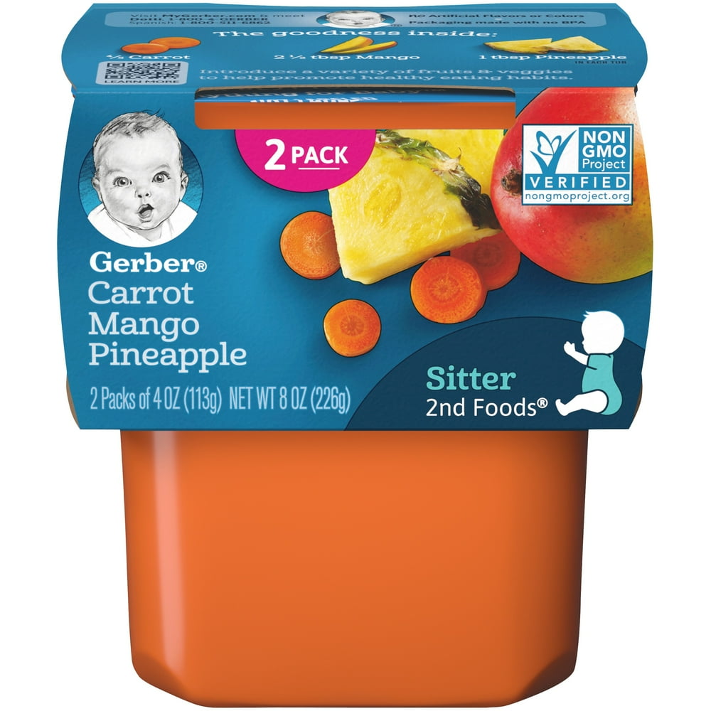 Gerber 2nd Foods Carrot Mango Pineapple Baby Food, 24 oz