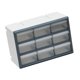 thumbnail image 3 of Cajonera de plástico con 9 cajones para guardar juguetes, cuentas y bloques gris y, 3 of 8
