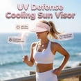 thumbnail image 5 of Women's UPF 50+ UV Protection Sun Visor Hat, Wide Brim Lightweight Foldable Ponytail Cap Hats for Women Summer, 5 of 13