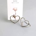thumbnail image 4 of 20 piezas de soporte para tarjetas de visita de doble amor dorado, soporte para números de mesa de boda y hotel, clip de metal para mensajes, clip creativo para fotos y notas, 4 of 5