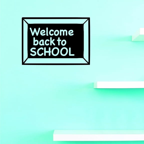 Custom Decals Welcome Back To School Wall Art Size: 20 X 40 Inches Color: Black
