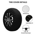 thumbnail image 2 of Bingfone White Purple Flower Chicken Spare Tire Cover Weatherproof Universal Wheel Protectors for RV Camper Travel Trailer SUV Truck-15 inch, 2 of 8