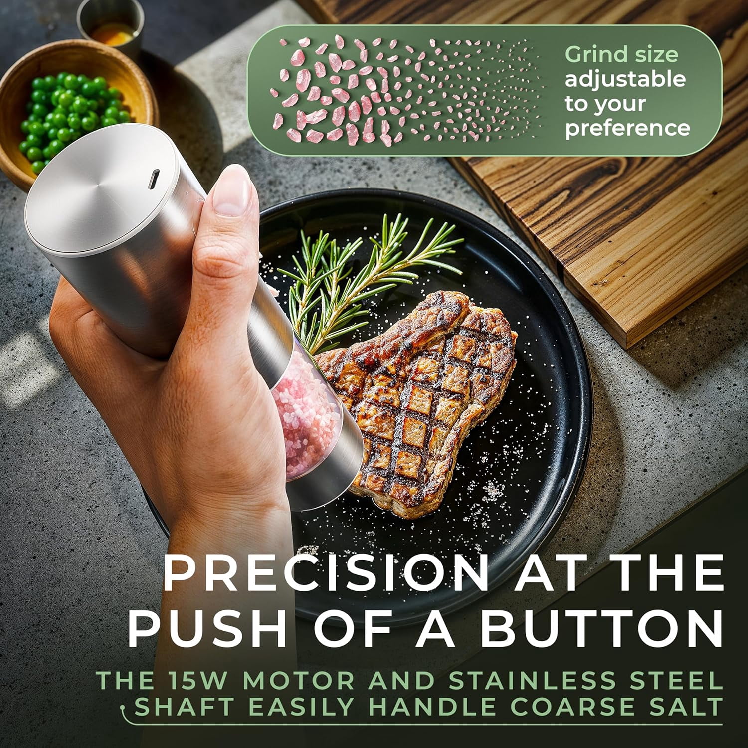 Electric Salt and Pepper Grinder Set