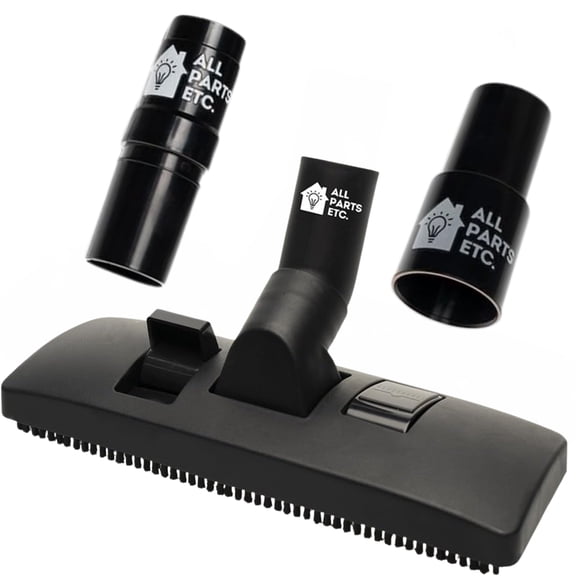 ALL PARTS ETC. Vacuum Attachments for 1.25" Accessories, Extension Wands, Deluxe Floor Brushes, Dust Brush, Crevice, Upholstery Furniture Tool & Wet Dry Use (Carpet/Wood Multi Floors)