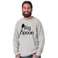 thumbnail image 2 of Big Little Spoons Cute Matching Set Men's Long Sleeve Tee T Shirt Brisco Brands S, 2 of 4