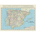 thumbnail image 2 of Cram 14x11 White Modern Wood Framed Museum Art Print Titled - Spain Portugal - Cram 1901, 2 of 4