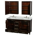 thumbnail image 3 of Wyndham WCS141460DESIVUNSMED 60 Inch Double Bathroom Vanity in Espresso, 3 of 3