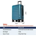 thumbnail image 6 of Carry On Luggage 22x14x9 Airline Approved with Cup Holder Hardside Carry On Suitcase with Spinner Wheels TSA Lock Hardshell 22 inch Travel Rolling Luggage for Women Men Blue, 6 of 12