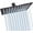 Black, variant on Black Shower Head SILKBUT 6 inch Square Rain Shower Heads Stainless Steel High Pressure Ultra Thin Rainfall Bath Shower Self-cleaning Silicone Nozzle