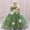 Green, variant on Toddler Girls Baptism Gown 6 Months-3 Years Summer Sleeveless Spaghetti Strap 3D Floral One Shoulder Tulle Dress Formal Outfit for Christening Birthday Party and Performance Purple