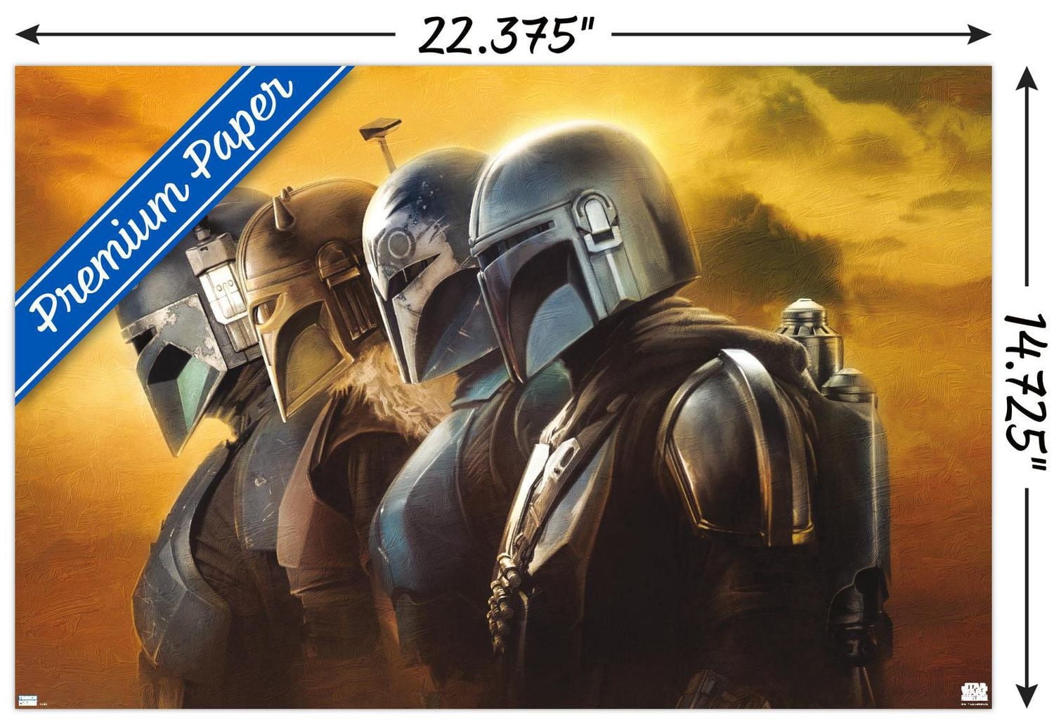 Star Wars: The Mandalorian Season 3 - Helmets Wall Poster