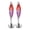 Red and purple, variant on Dual-Glow Bionic Fluorescent Fishing Jig Lure with Stainless Hooks, PVC, 2" Length, 2-Pack
