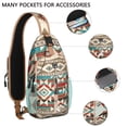 thumbnail image 2 of Geometric Sling Backpack, Minimalist Abstract Crossbody Daypack with Ink Style Tribal Patterns, Lightweight Travel Bag for Students & City Walks, 2 of 6