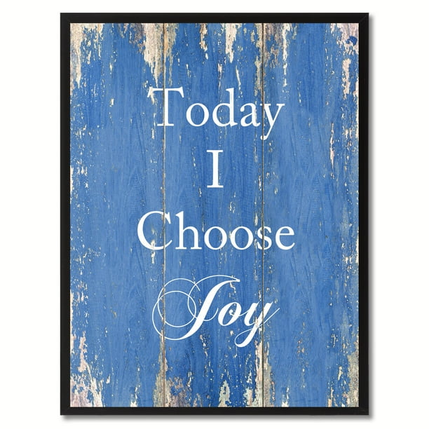 Today I Choose Joy Quote Saying Canvas Print Picture Frame Home Decor