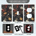 thumbnail image 3 of Yayeee Blank Wall Plate Cover 1-Gang 4.5"x2.7" Home Unused Decorative Outlet, Black Floral Pattern, 3 of 7
