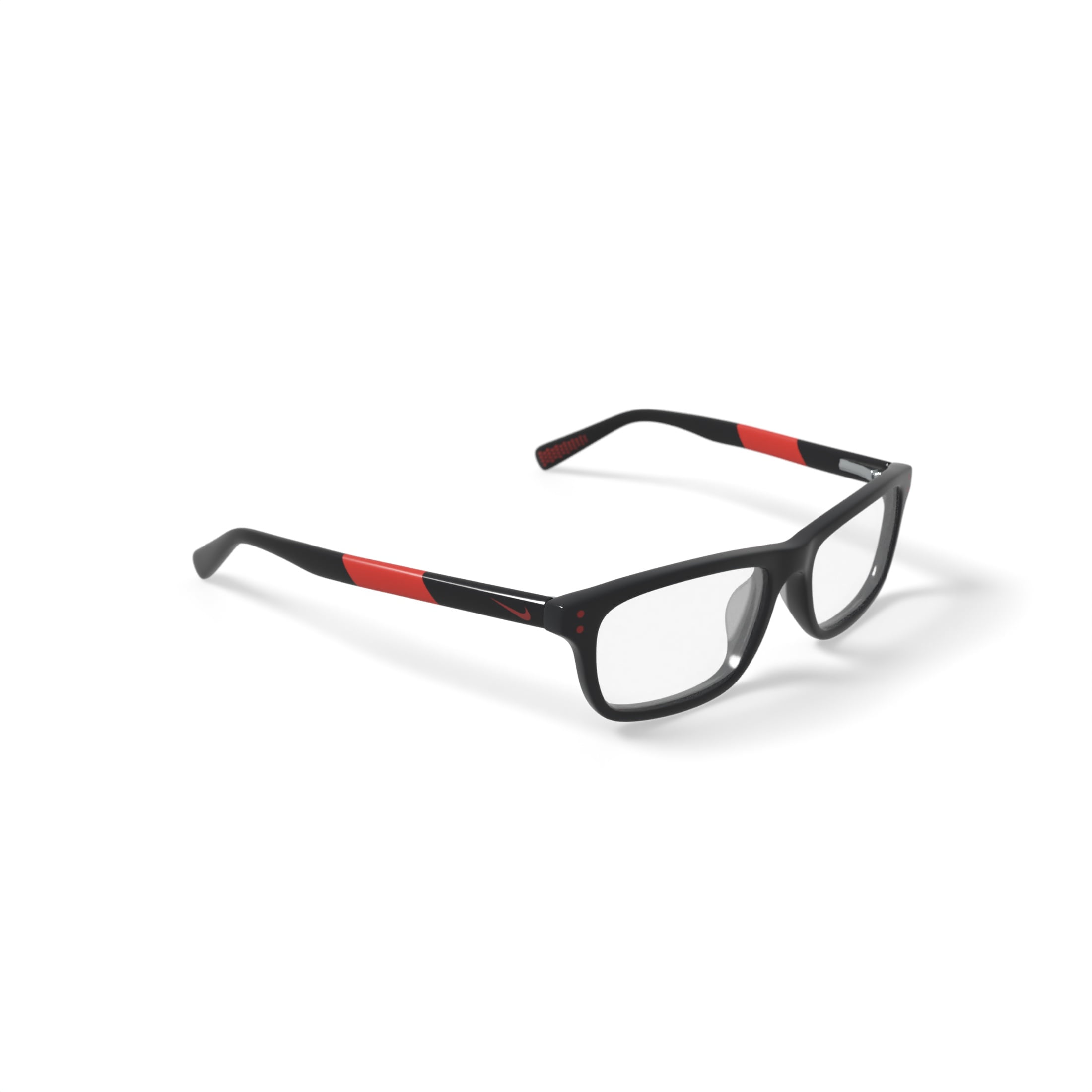 Nike Youth 5535G Prescription Eyeglasses with Case, Black/Red