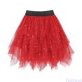 thumbnail image 2 of Fozruso Girls Tutu Skirt And Girls Layered Skirt Elegant Midi Length Party Skirt Flowy Tutu For Celebration And(Red), 2 of 7