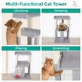 thumbnail image 5 of Naomi Home 65 inch Cat Tree Condo Tower for Large Adult Cats with Scratching Posts Perches-Color: Gray, 5 of 7