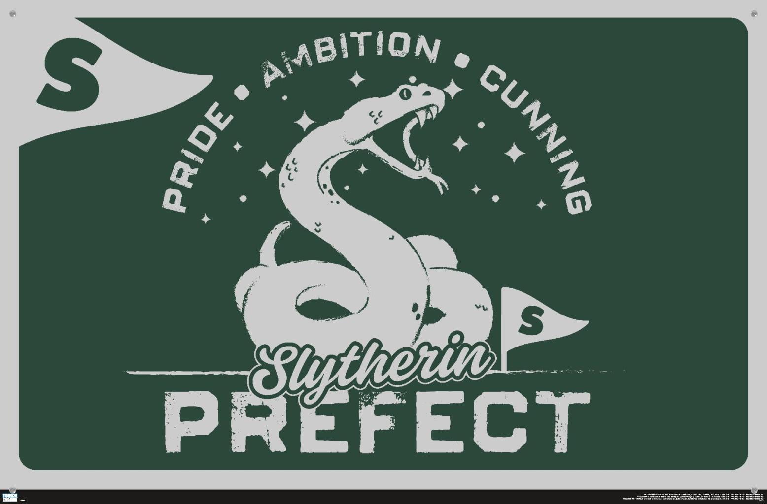 The Wizarding World: Harry Potter - Slytherin Clubhouse Crest Wall Poster with Pushpins, 22.375" x 34"