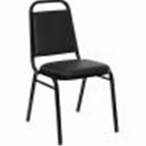 HERCULES&trade- Series Black Vinyl Banquet Stack Chair