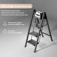thumbnail image 2 of Step Ladder 4 Step Folding Sturdy 330 Lbs Small Step Stool for Adults Closet Step Stool Ladder with Anti-Slip Wide Pedals Portable Folding Ladder for Home Kitchen Office, 2 of 17