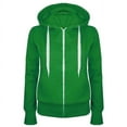 thumbnail image 2 of SDNall Womens Hoodies Zip Up Long Sleeve Casual Hooded Slim Zipper Fleece Sweater Coat Hoodie (Green, Sizes S-XXL), 2 of 9