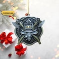 thumbnail image 2 of Personalized Cool Multicolor Hat Motorcycle Christmas Acrylic Ornaments, Motorcycle Ornament for Men, Ornament Decoration, Ornament For Gift, Ornament Christmas--Please message us your custom name, 2 of 2