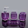 thumbnail image 7 of Bathroom Accessories Set 4 Pcs Purple Bathroom Set Bathroom Decor with Toothbrush Holder, Toothbrush Cup, Soap Dispenser, Soap Dish (Purple), 7 of 7