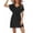 Black, variant on Ekouaer Women's Cover Up Short Sleeve Beachwear Coverups Loose V-Neck Bikini Beach Tunic Top
