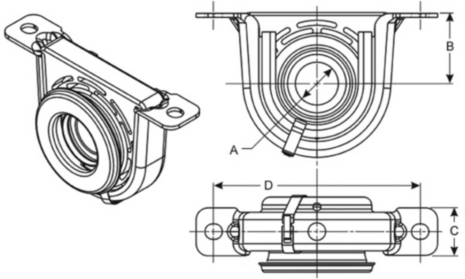 Spicer 211175X Spicer Drive Shaft Center Support Bearing Fits select: 1999-2004 FORD F250, 1975-1996 FORD F150