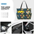 thumbnail image 3 of Xecao Blue Floral for versatile beach bag for women includes zipper pockets and waterproof material, ideal for vacations and adventures., 3 of 7