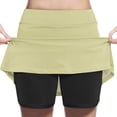 thumbnail image 1 of YUNAFFT Girls High Waist Skorts Color Block Loose Fit A-Line Sporty Shorts 4-14Y, 1 of 6