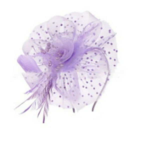 BEGHUAS Vintage Styles Mesh Hat with Feathered Headband Hair Accesories Hair Decoration Headwear for Weddings and Parties